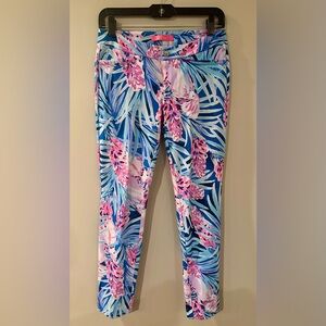 5/$25!! Lilly Pulitzer Kelly Knit Skinny Ankle Pants Mr Peacock Tweethearts